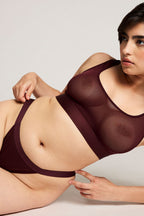 Sieve Bra Top in Garnet