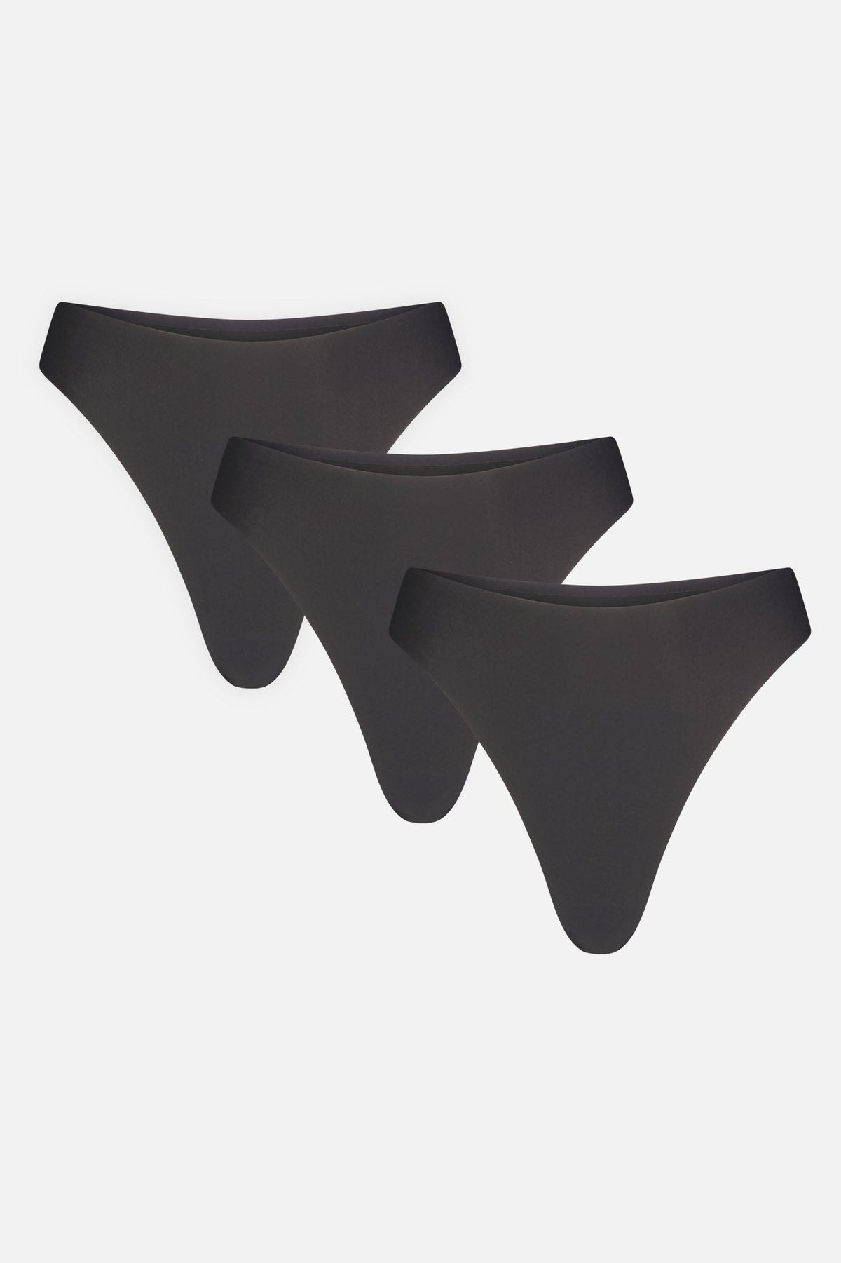 Base High Thong in Black (Pack)