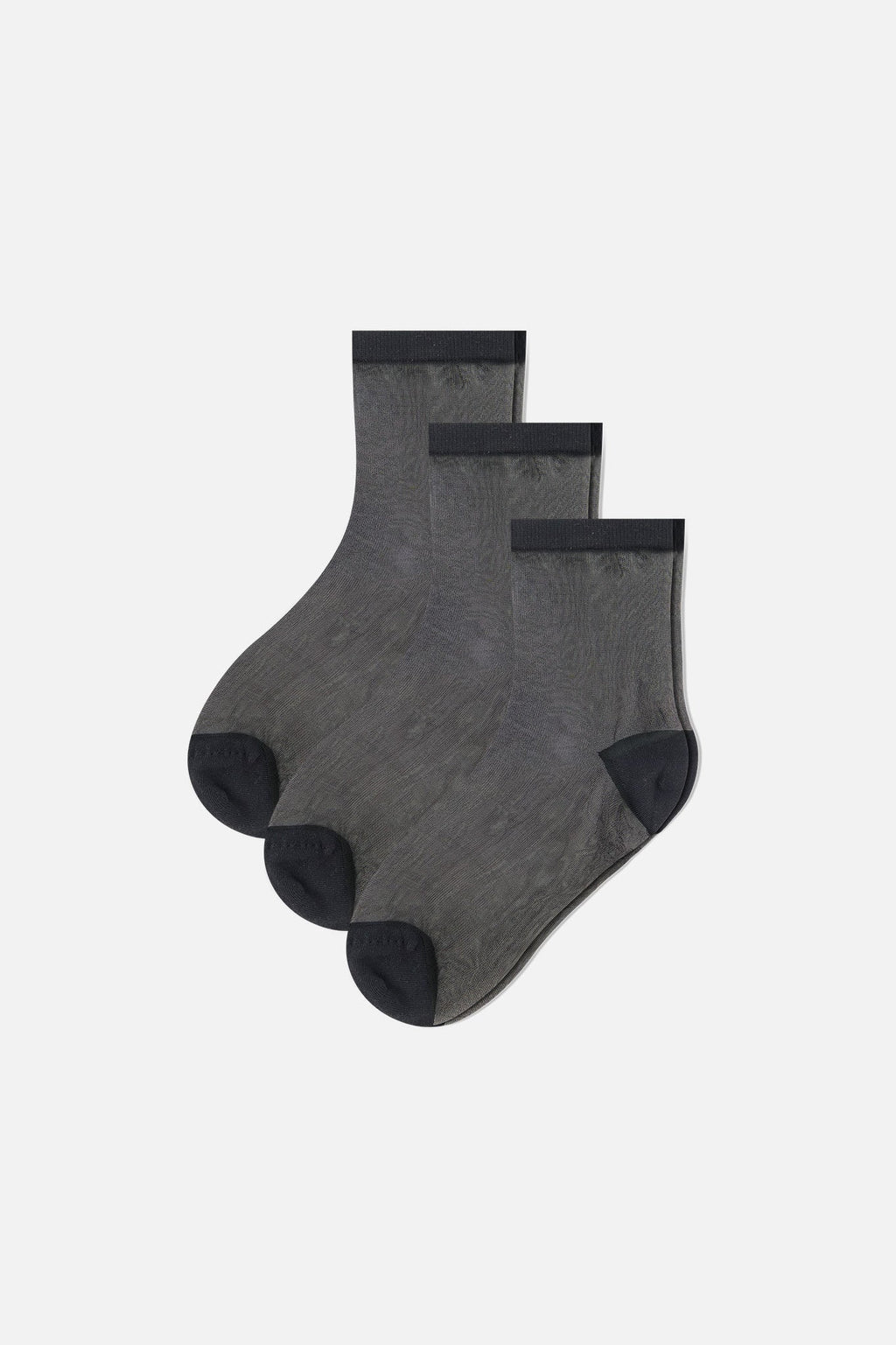 Fancy Mesh Sock in Black (Pack)