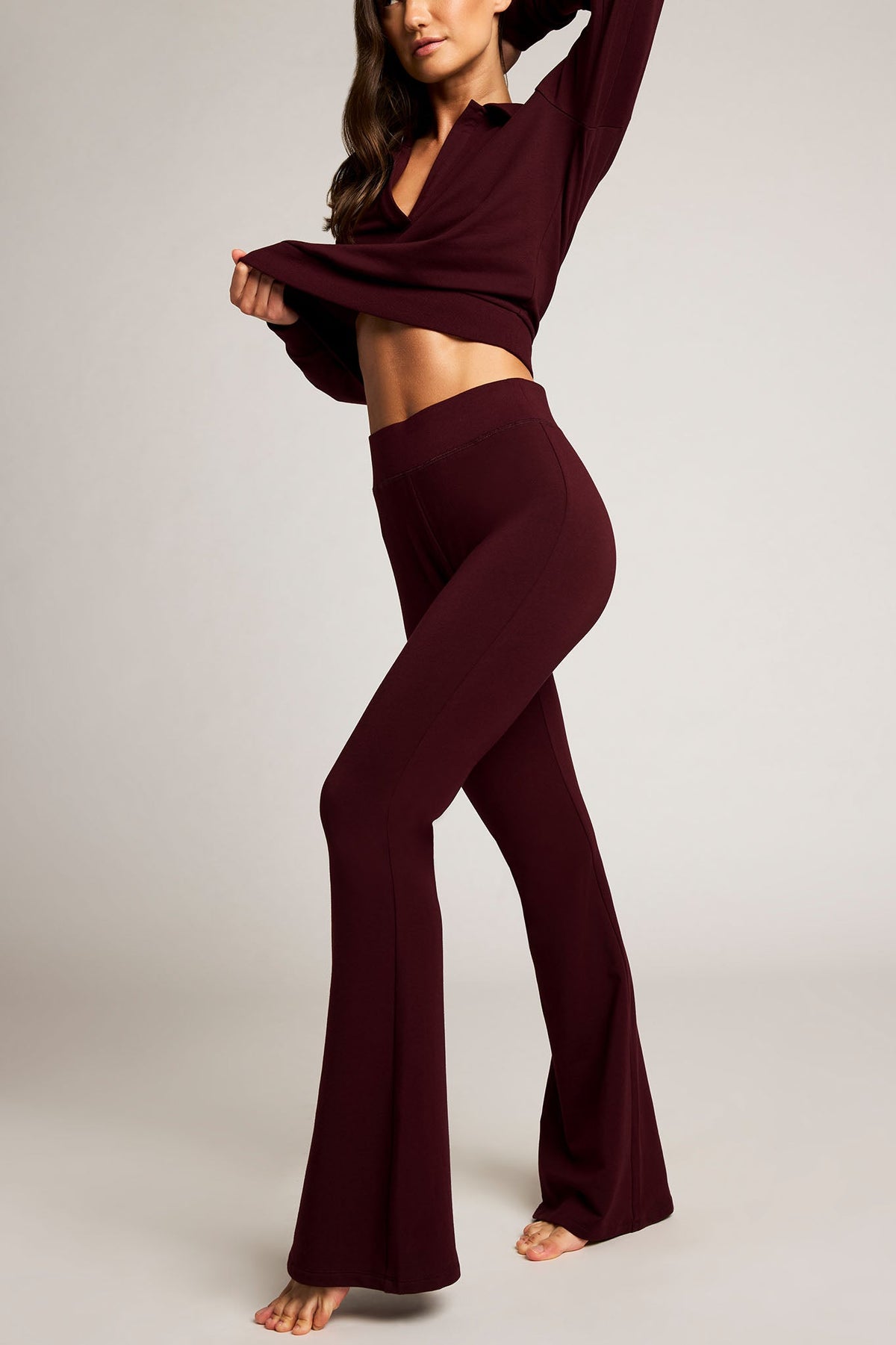 Club Flare Pant in Garnet