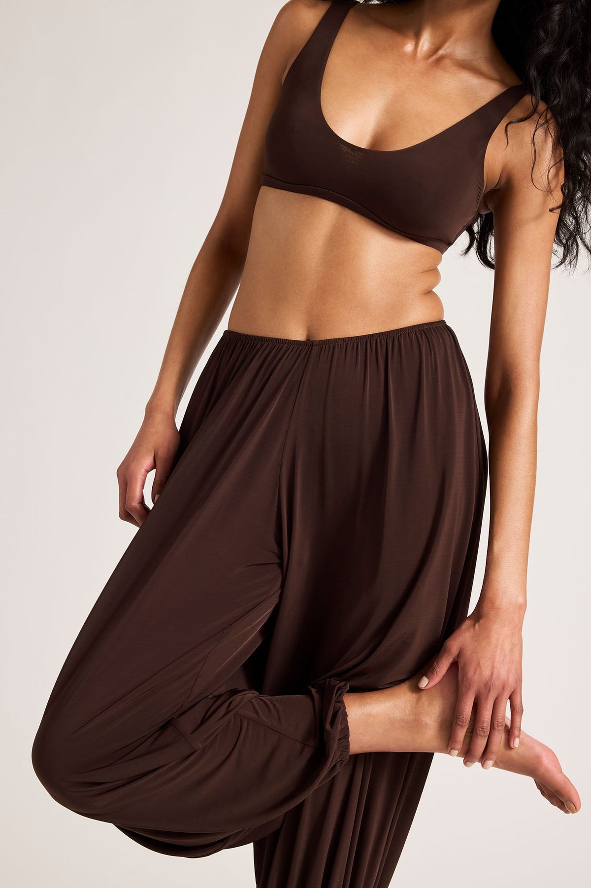 Slink Draped Pant in Espresso