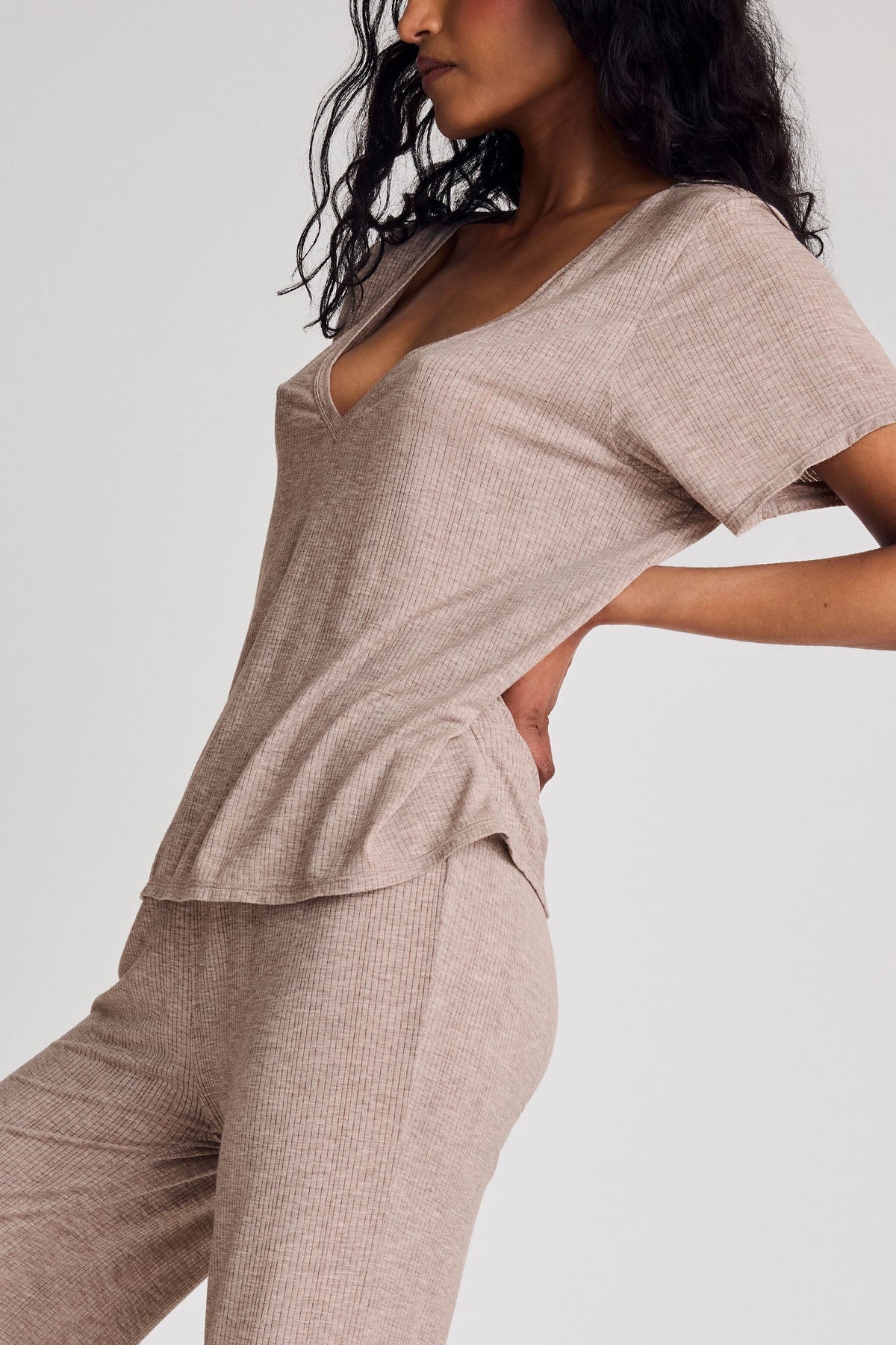 Whipped Boyfriend V Tee in Mink
