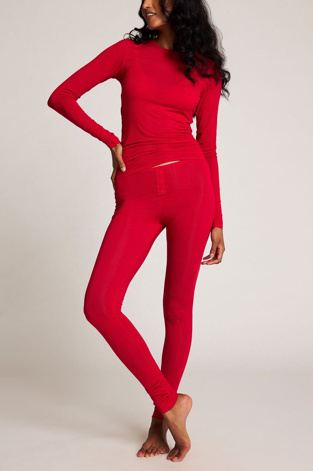 Whipped Long Underwear in Cerise